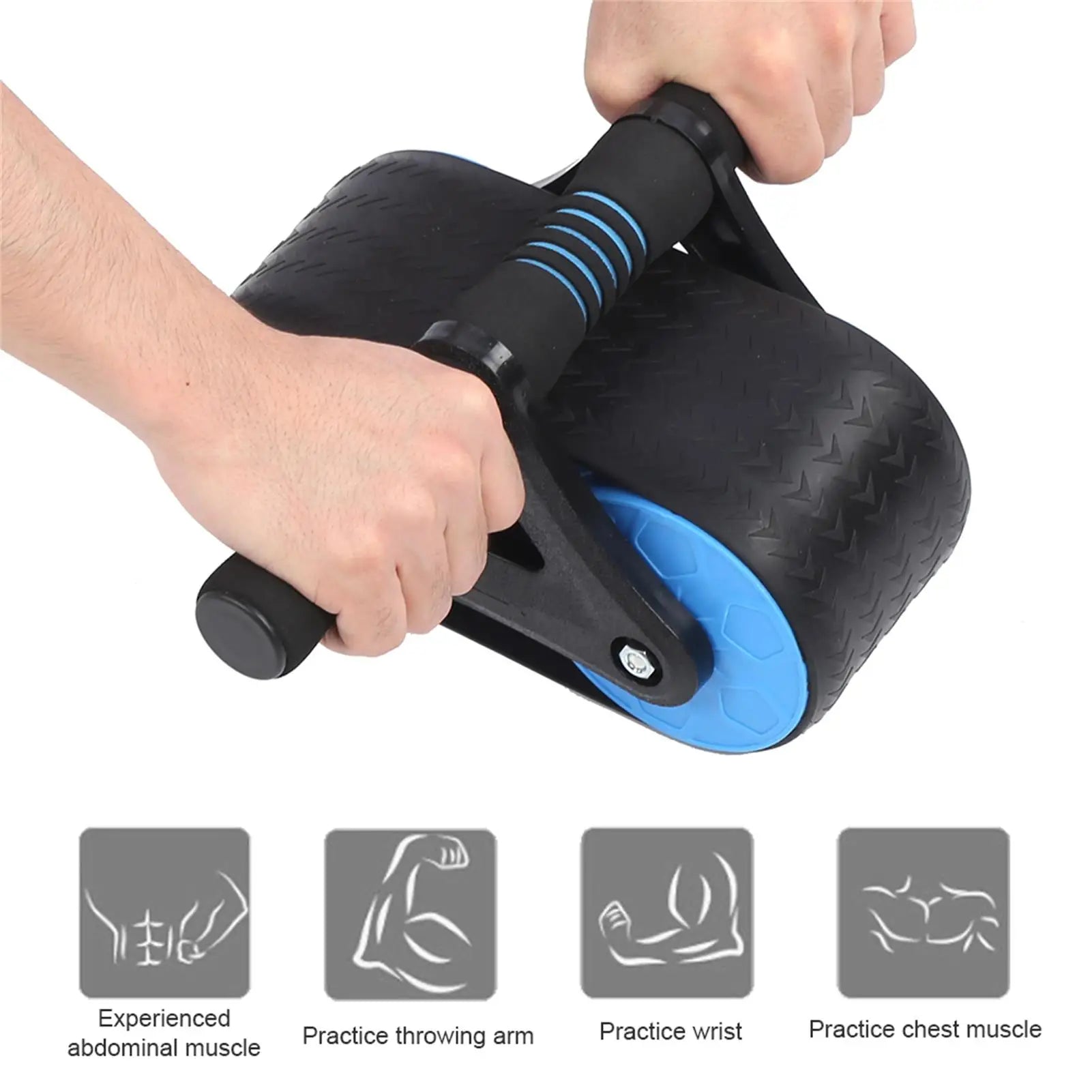 Ab Wheel Roller with Springback – Silent Core & Push-Up Trainer