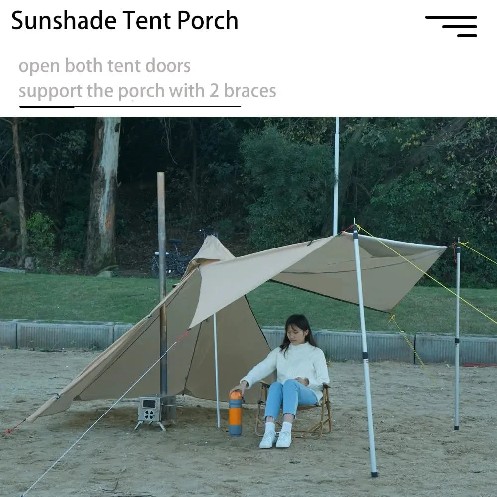 Ultralight Camping Hot Tent with Chimney & Window