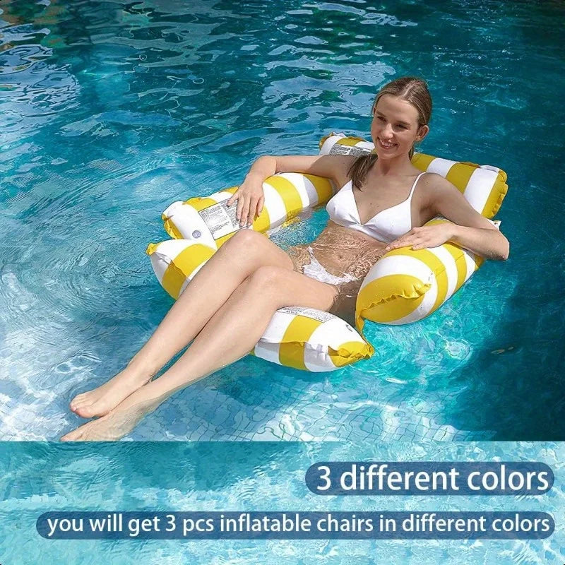 Inflatable Water Hammock with Mesh – Floating Lounge