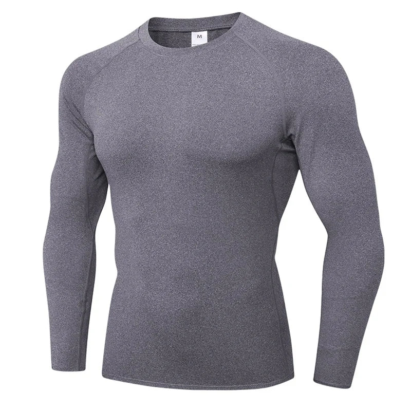 Men's Long Sleeve Compression Shirt – Moisture-Wicking Athletic Base Layer