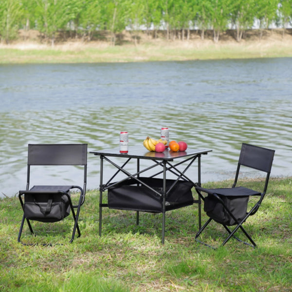 Set of 3 Folding Outdoor Table & Chairs