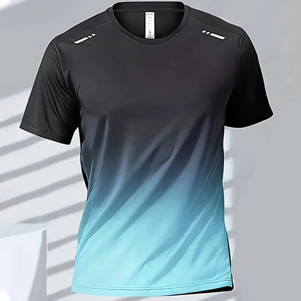 Men’s Quick-Dry Gradient Sports T-Shirt