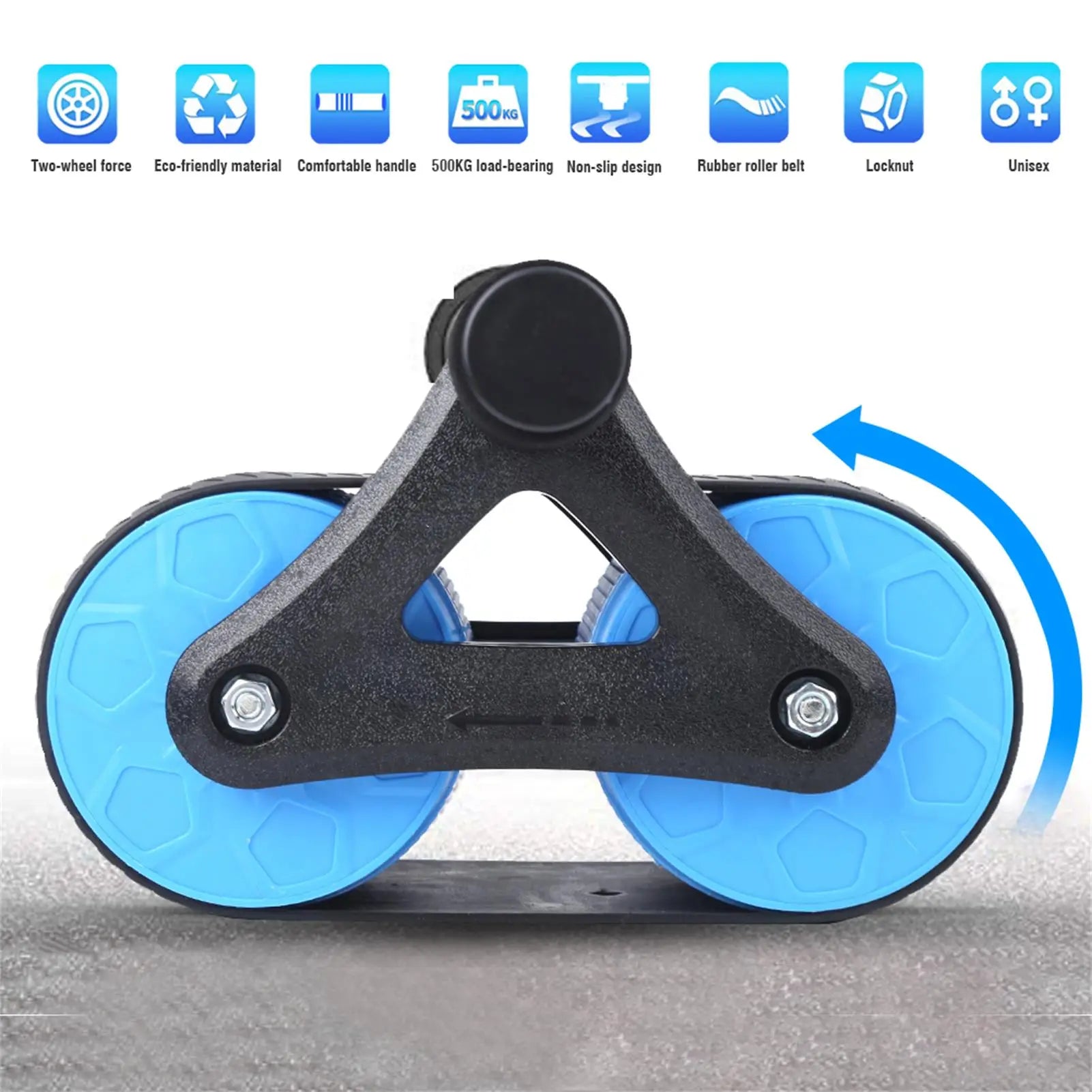 Ab Wheel Roller with Springback – Silent Core & Push-Up Trainer