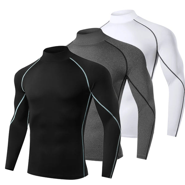 Men’s Quick-Dry Long Sleeve Compression Running Shirt