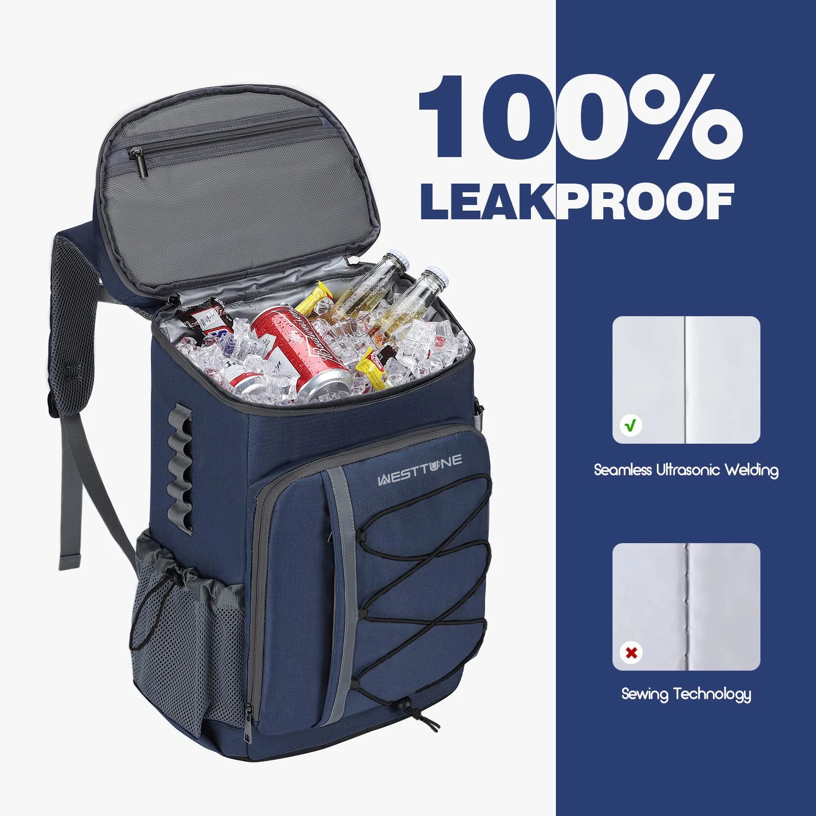 WESTTUNE 35-Can Leakproof Insulated Cooler Backpack