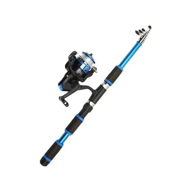 Telescopic Fishing Pole Set with Spinning Reel & Accessories