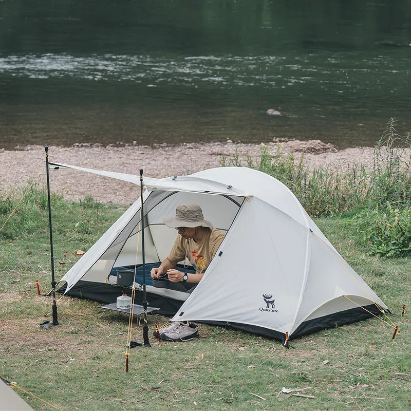 2-Person Lightweight Camping Tent – Rainproof with Aluminum Poles & Easy Setup